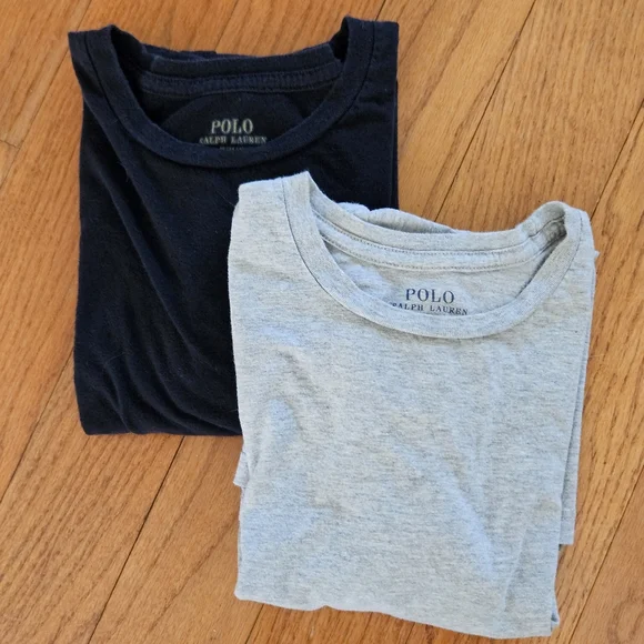 Polo by Ralph Lauren 2 T-Shirts (1) Black & (1) Gray Sz Med - Picture 1 of 9